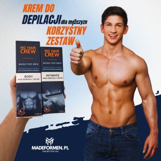 Podwójna pielęgnacja dla gładkiej skóry! Z No Hair Crew DUOSET masz wszystko, czego potrzebujesz: 👉 Krem do ciała – szybko...